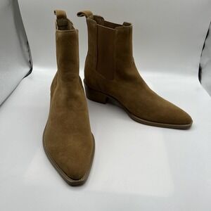Saint Morta Nomad Pointy  Toe Boots Men's SZ:12 M, Camel Suede,NEW W/DEFECTS
